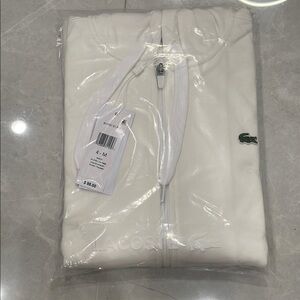 Lacoste White Hoodie with Logo